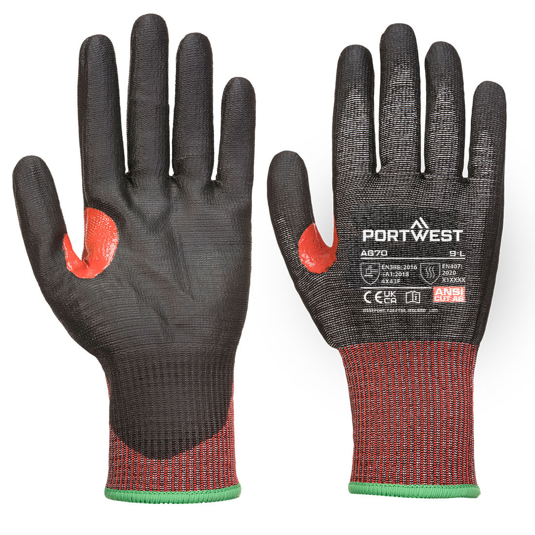 Portwest AHR13 F Dark PU Cut kesztyű