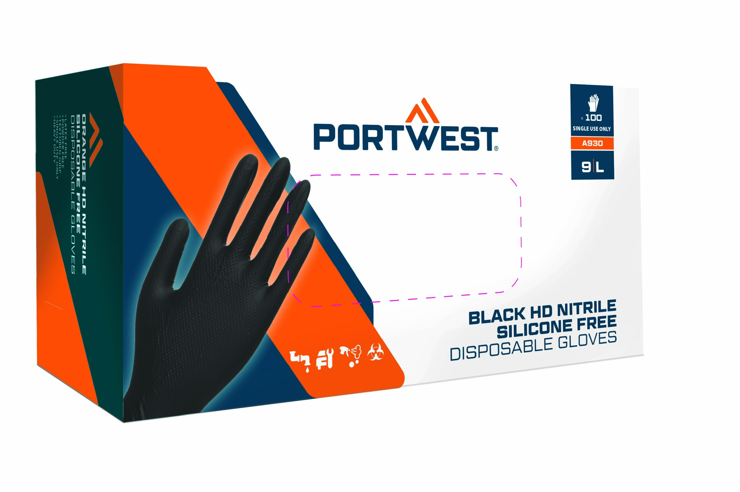 Portwest Orange HD egyszerhasználatos kesztyű (100 db) - Image 2
